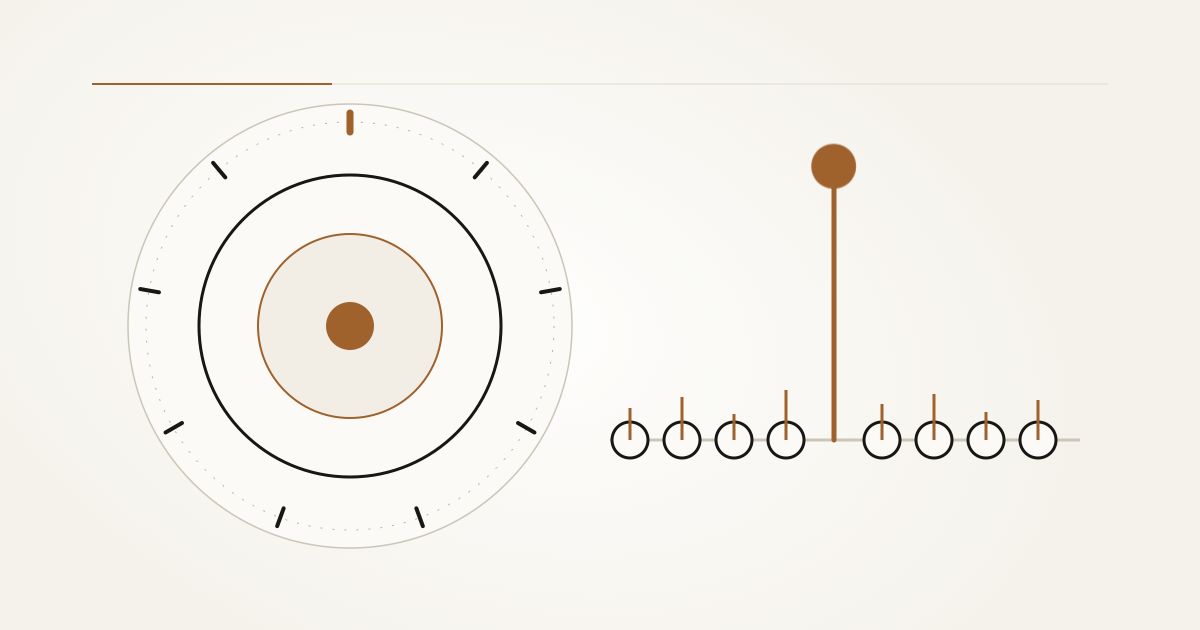 Nine domain markers with one copper summit rising above eight protected floors.