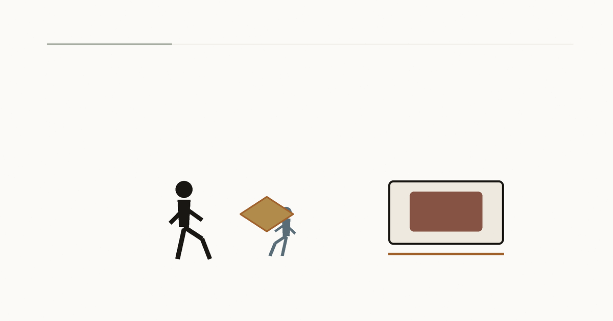 A phone rests face down while a father and child share a small activity.